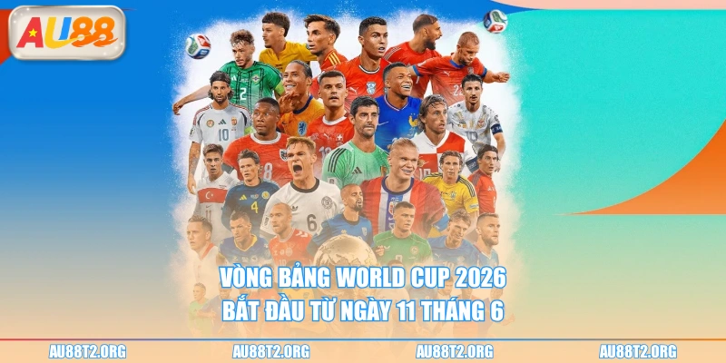 Vòng bảng World Cup 2026 bắt đầu từ ngày 11 tháng 6